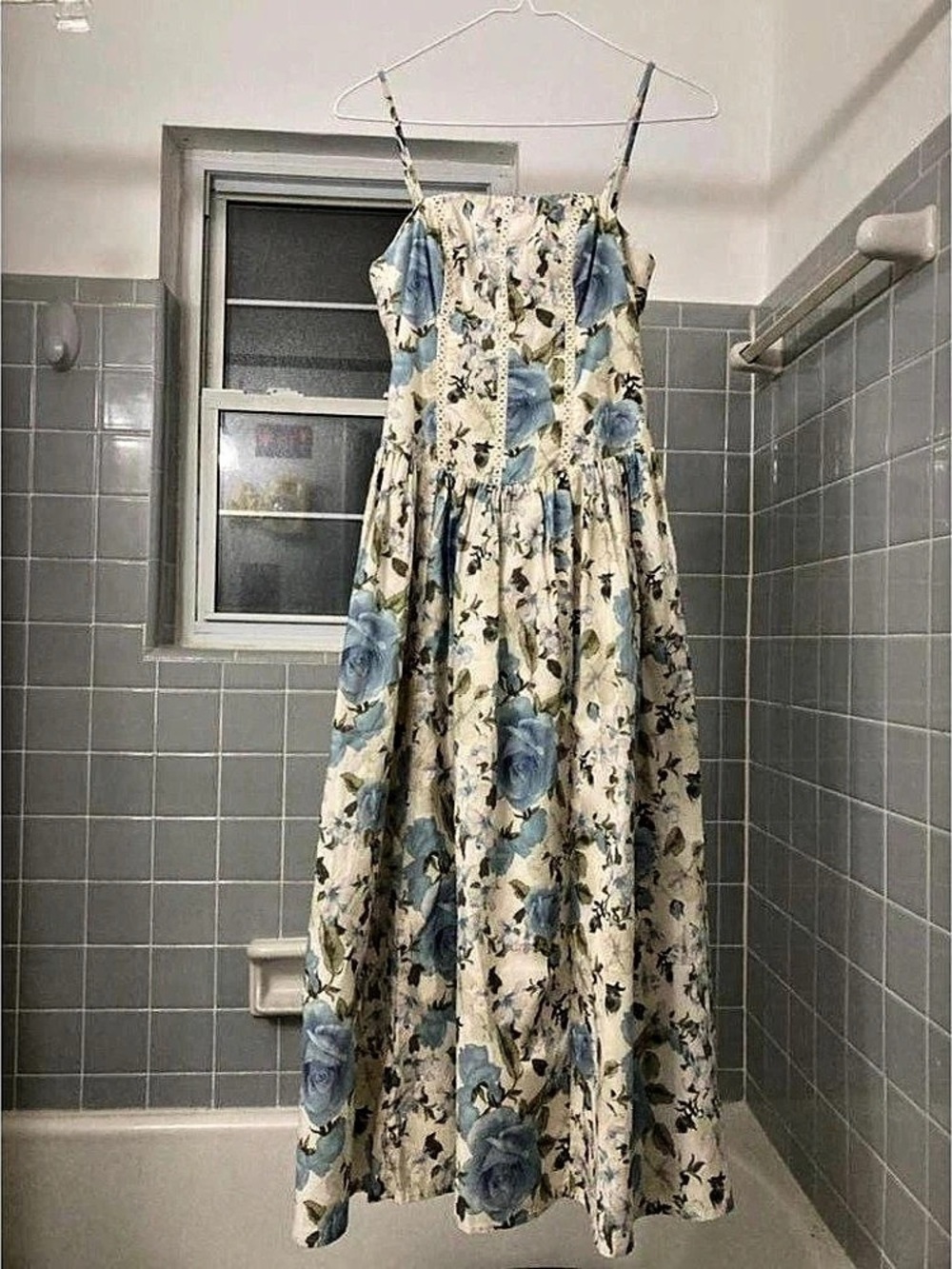 Windsor Floral Maxi Dress in Blue & Ivory Size XS NWT